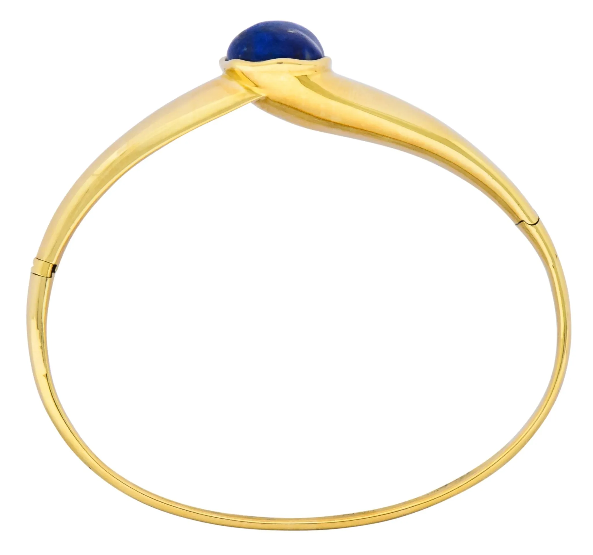 Tiffany & Co. Elsa Peretti Lapis Lazuli 18 Karat Gold Bangle Bracelet