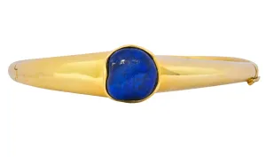 Tiffany & Co. Elsa Peretti Lapis Lazuli 18 Karat Gold Bangle Bracelet
