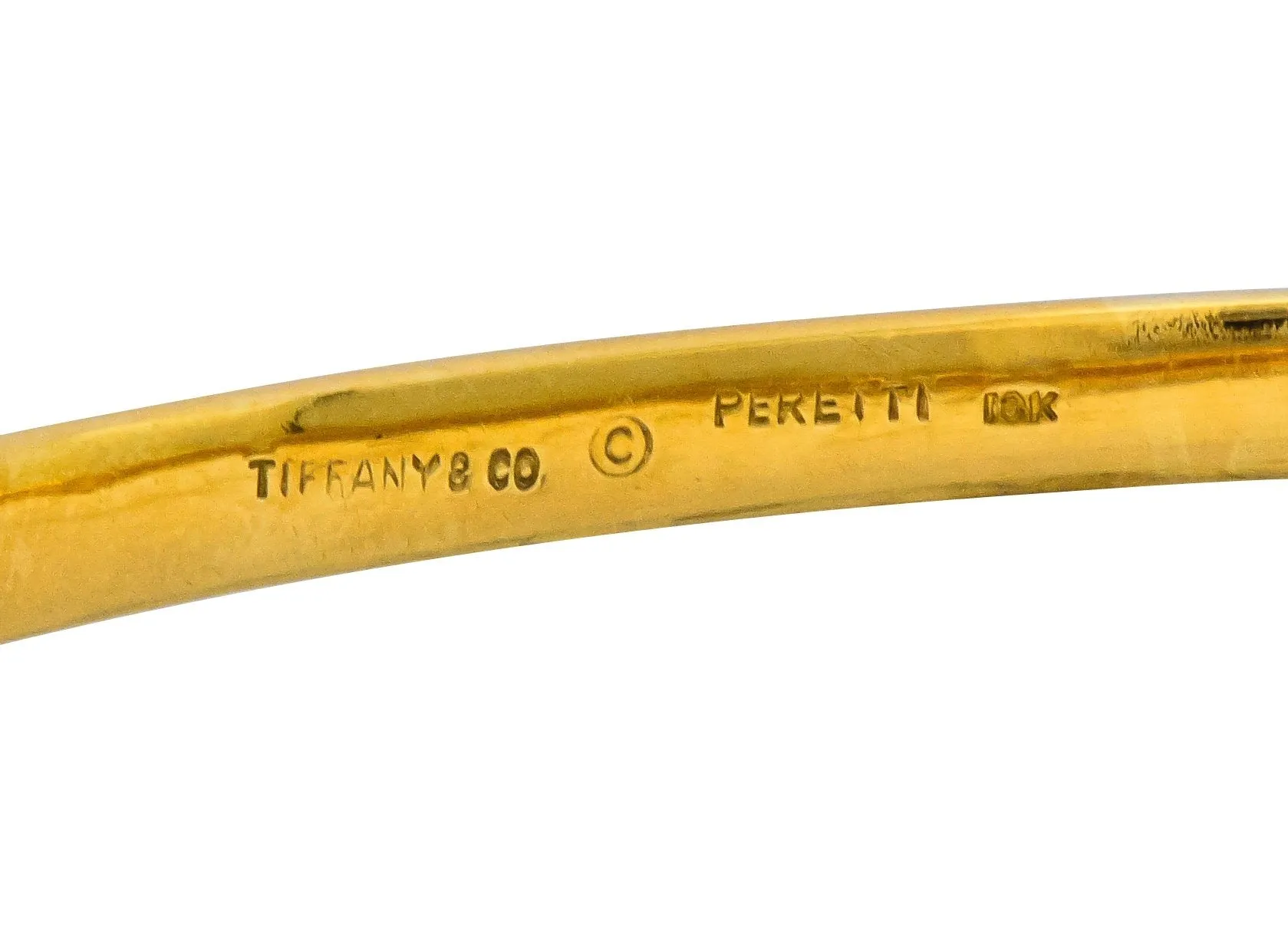 Tiffany & Co. Elsa Peretti Lapis Lazuli 18 Karat Gold Bangle Bracelet