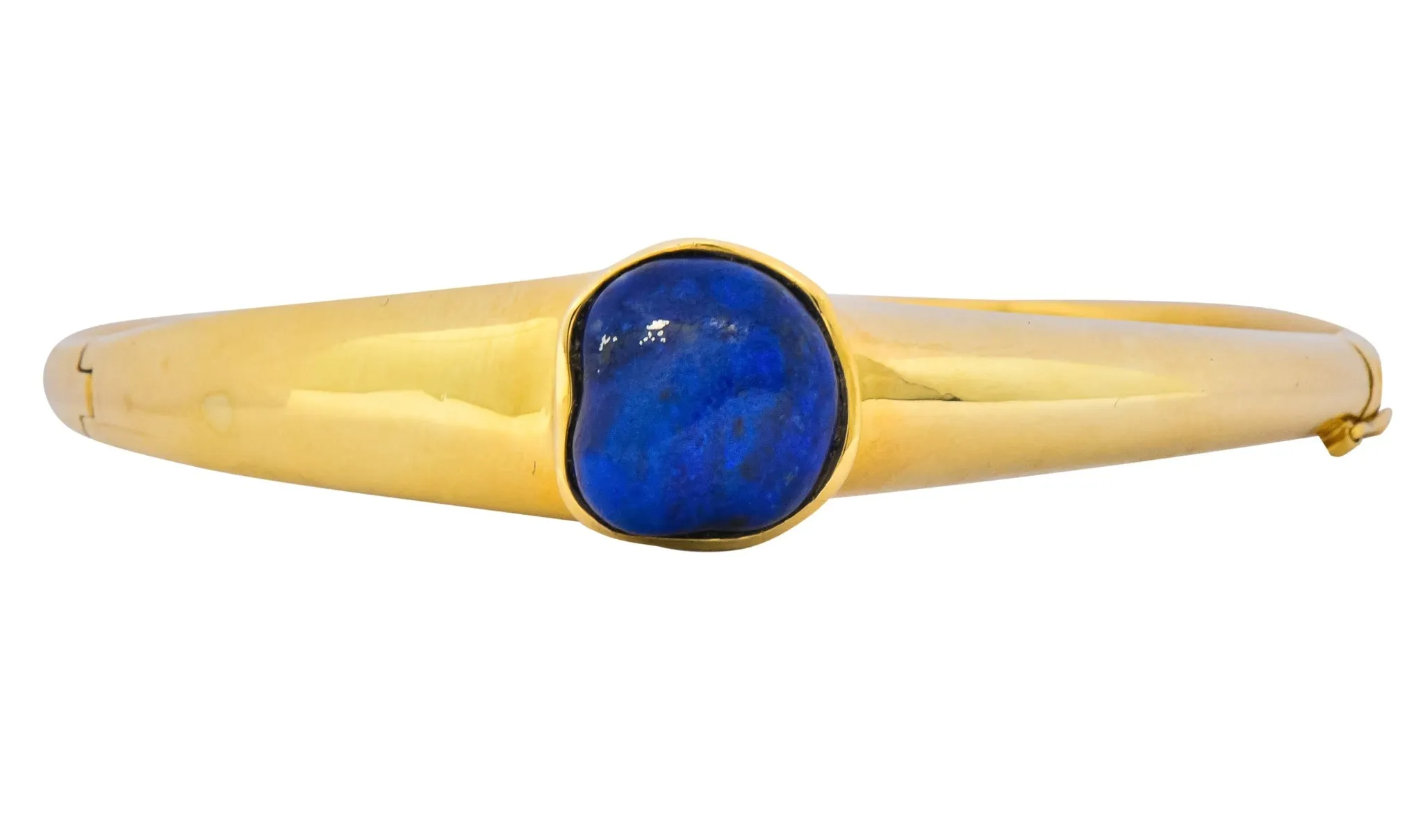 Tiffany & Co. Elsa Peretti Lapis Lazuli 18 Karat Gold Bangle Bracelet