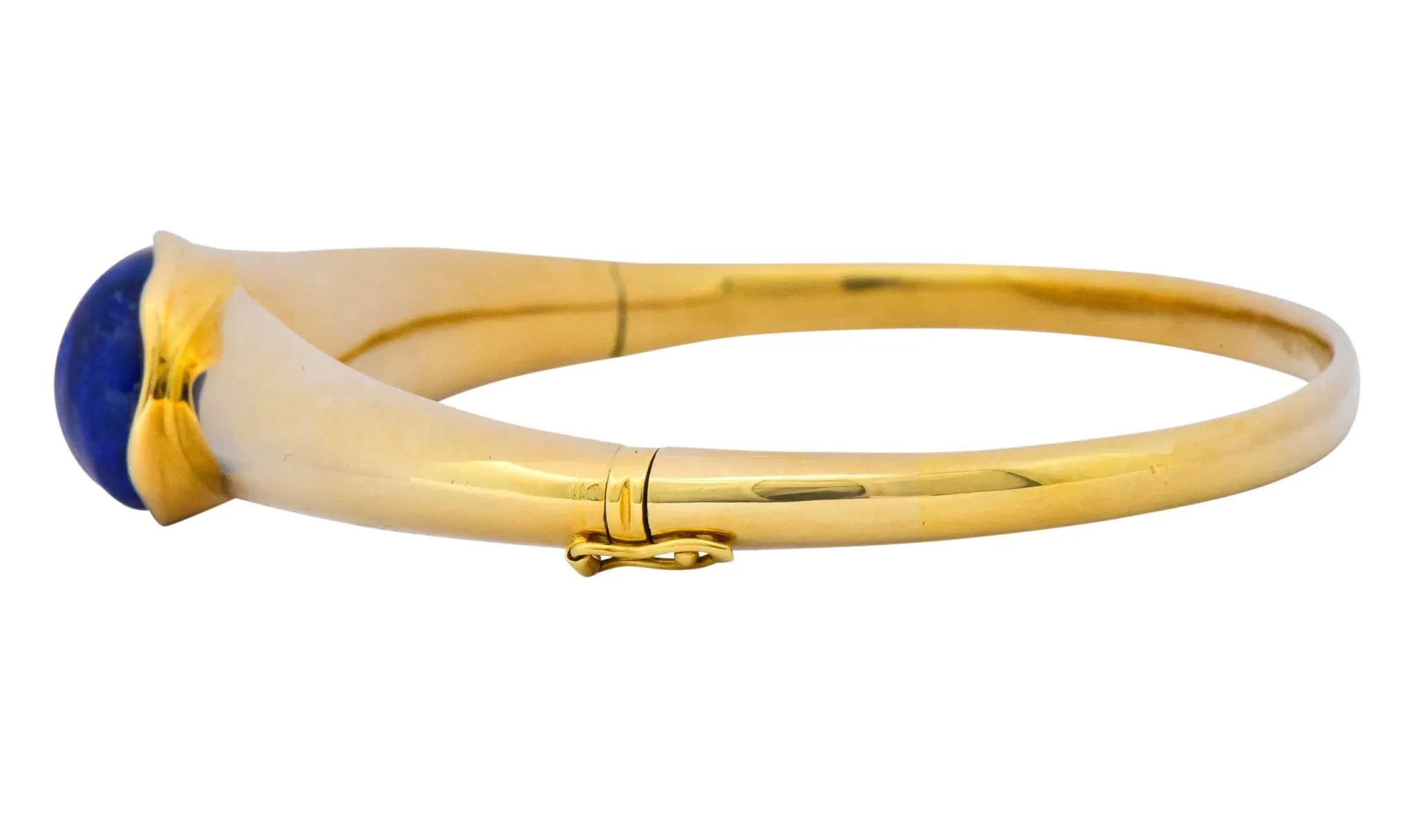 Tiffany & Co. Elsa Peretti Lapis Lazuli 18 Karat Gold Bangle Bracelet