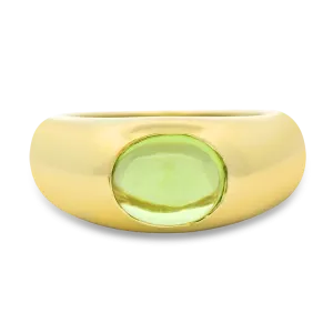 Tiffany & Co. Estate 18k Yellow Gold Peridot Cabochon Bombe Ring