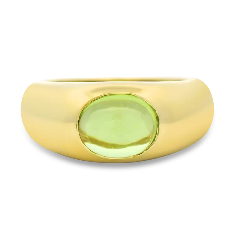 Tiffany & Co. Estate 18k Yellow Gold Peridot Cabochon Bombe Ring