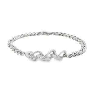Tiffany & Co Forge Link in High-polished Sterling Silver Bracelet - 18cm