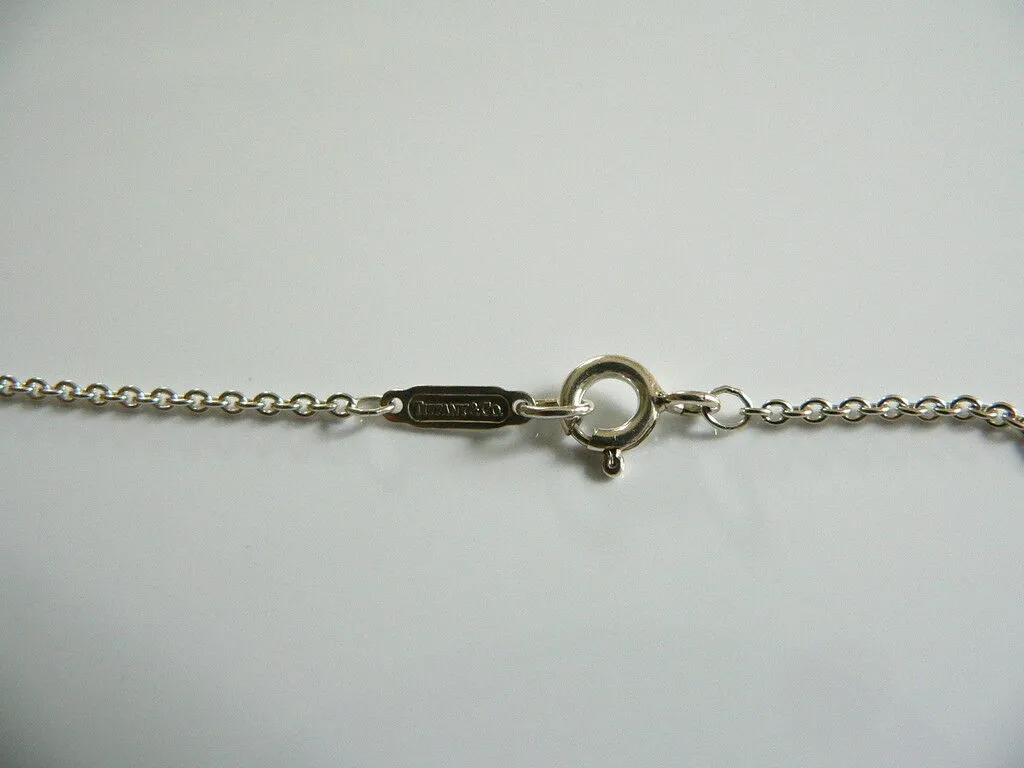 Tiffany & Co Gehry Double Orchid Necklace Dangle Chain Charm Silver Gift Pouch