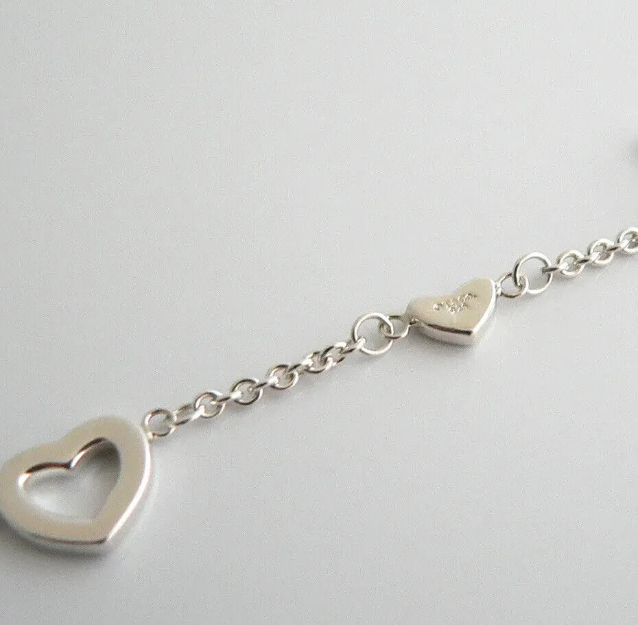 Tiffany & Co Heart Bracelet Link Toggle Bangle Chain Gift Love T and Co Statement