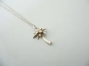 Tiffany & Co Palm Tree Necklace Pendant Charm Chain Nature Lover Summer Gift