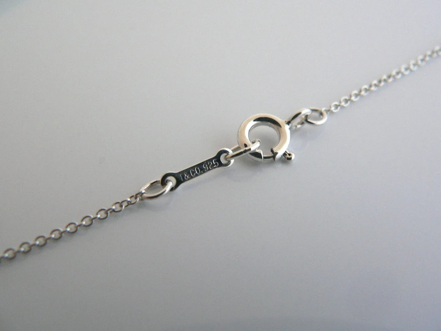 Tiffany & Co Silver 18K Gold Picasso Magic Disc Necklace Pendant Gift Pouch Love 17 Inch Chain Longer Length