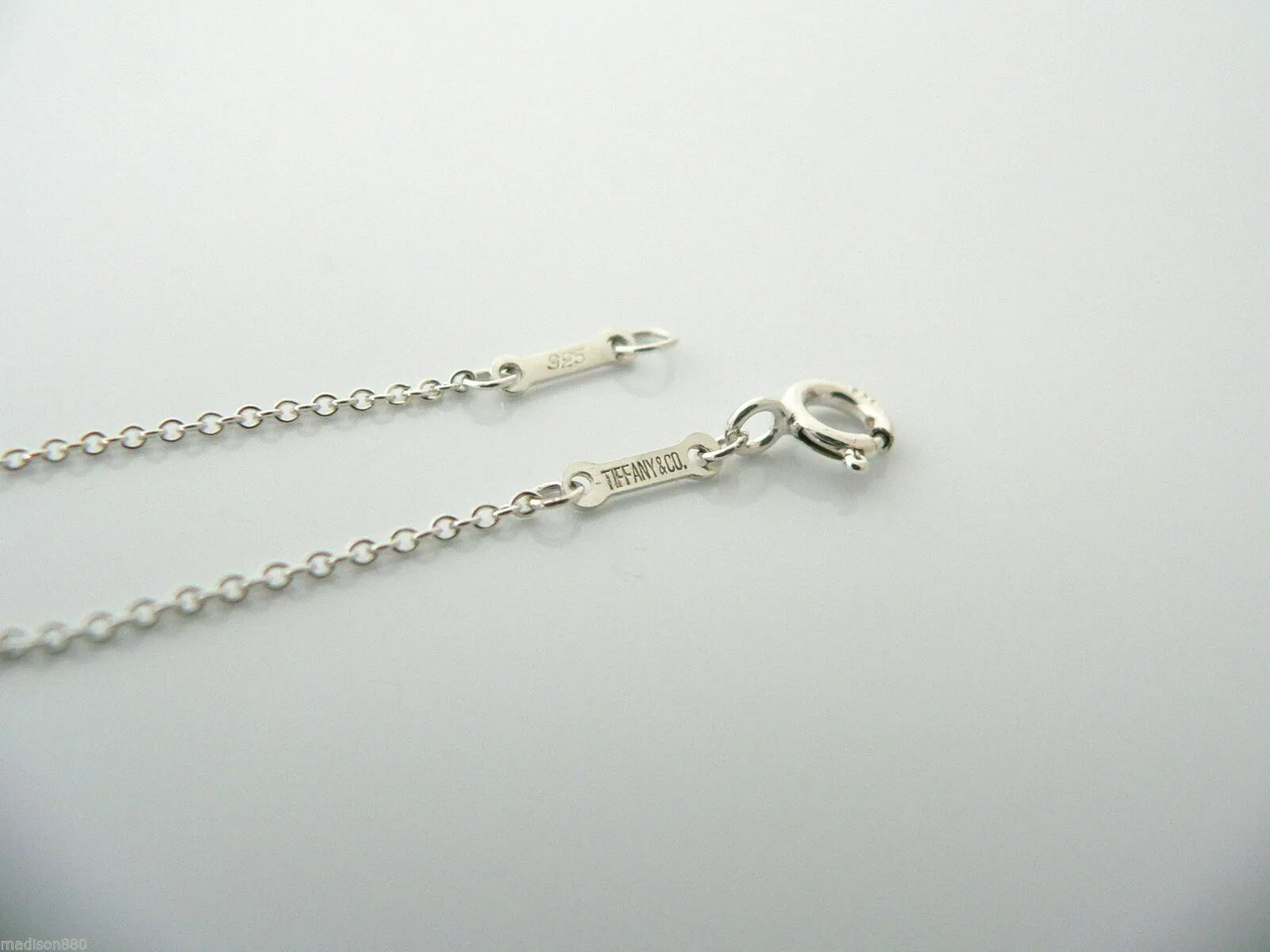Tiffany & Co Silver Apple Necklace Pendant Chain Gift Teacher Love 18 Inch Long