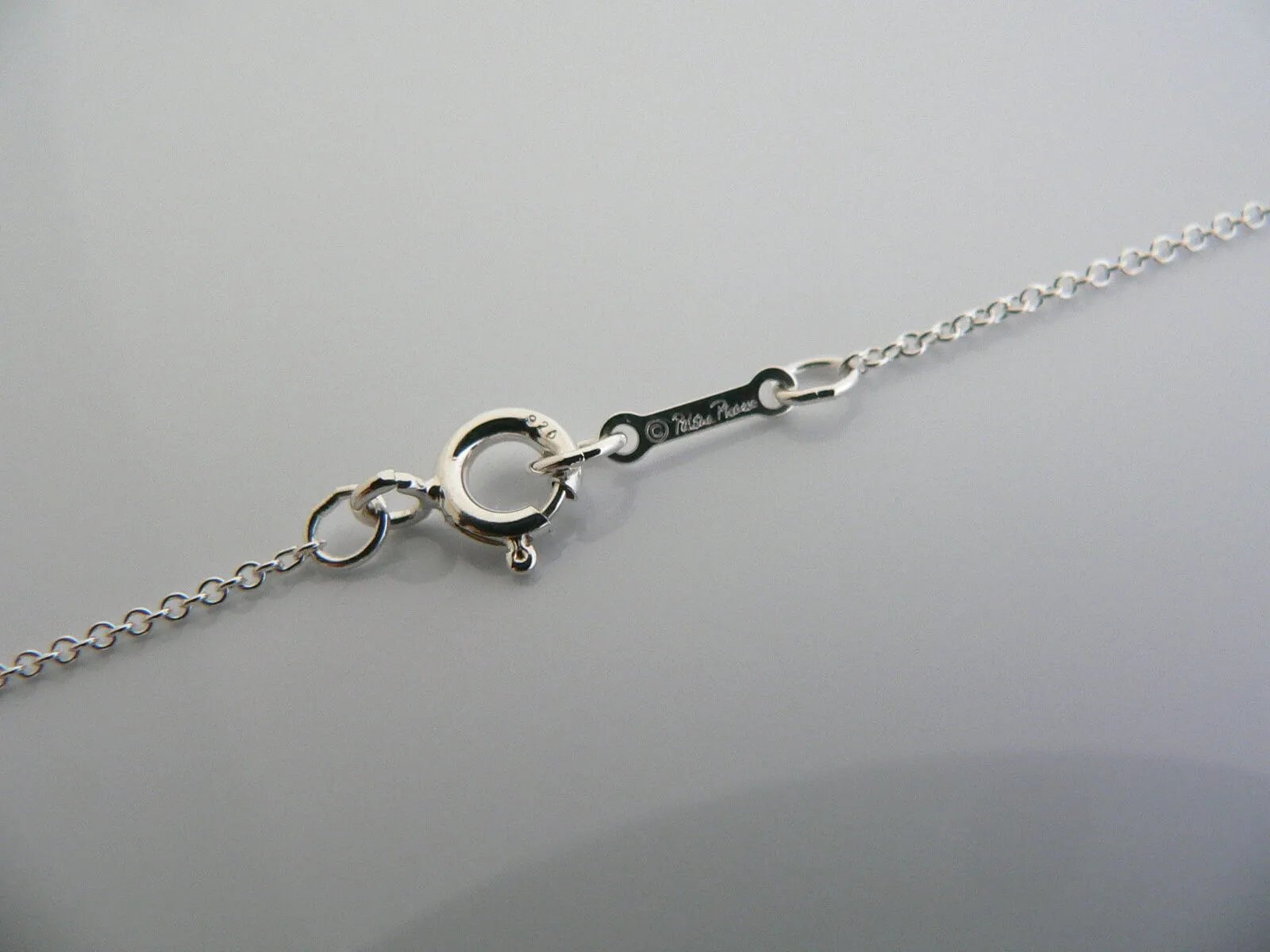 Tiffany & Co Silver Gold Jolie Bead Flower Necklace Pendant Charm Gift 17 Inches