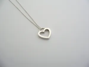 Tiffany & Co Silver Heart Necklace Pendant Charm Chain Gift Love T and Co Classy