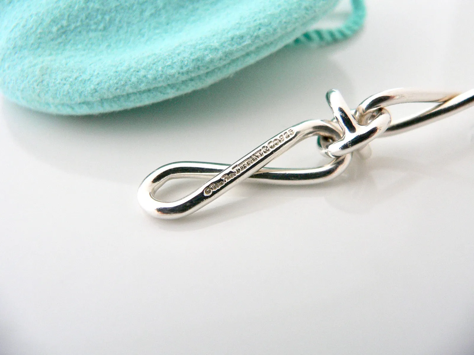 Tiffany & Co Silver Picasso Dove Heart Kiss Scribble Charm Bracelet Bangle Gift