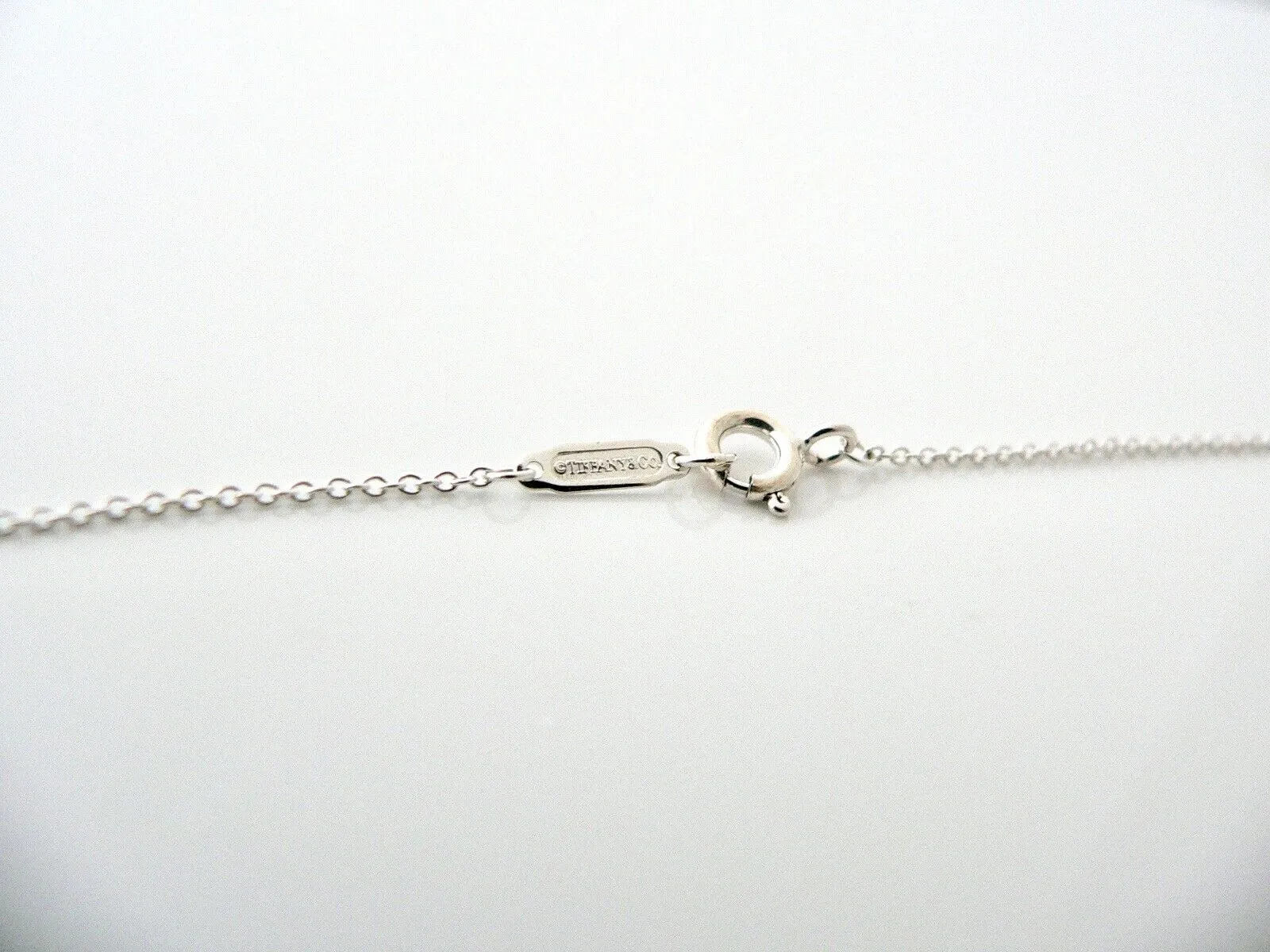 Tiffany & Co Silver Return to Tiffany Hearts Dangling Dangle Necklace Gift Love