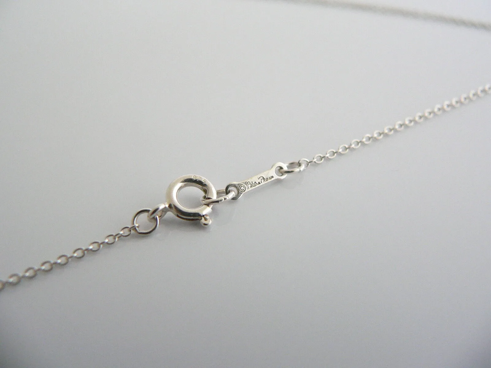 Tiffany & Co Silver White Enamel Crown of Hearts Necklace Pendant Gift Love Art