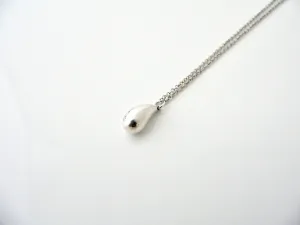 Tiffany & Co Teardrop Tear Necklace Pendant Charm Chain Gift Rare Peretti Silver