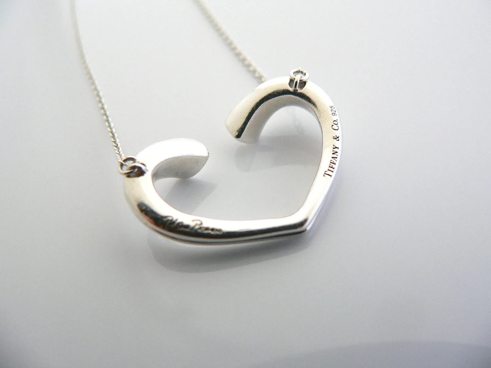 Tiffany & Co Tenderness Love Heart Necklace Pendant Charm Chain Picasso 19 Inch