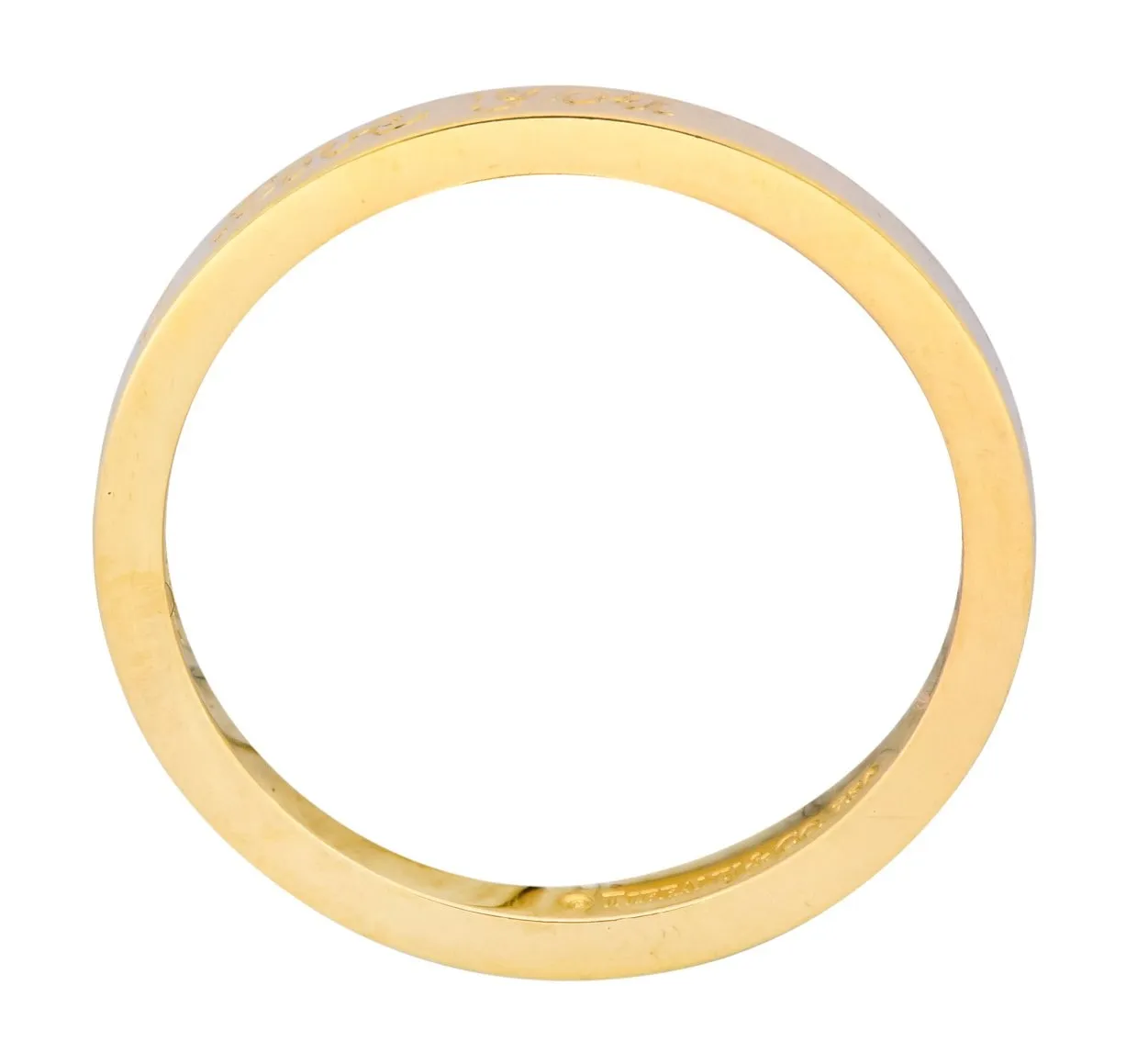 Tiffany & Co. Vintage 18 Karat Gold I Love You Band Ring Unisex