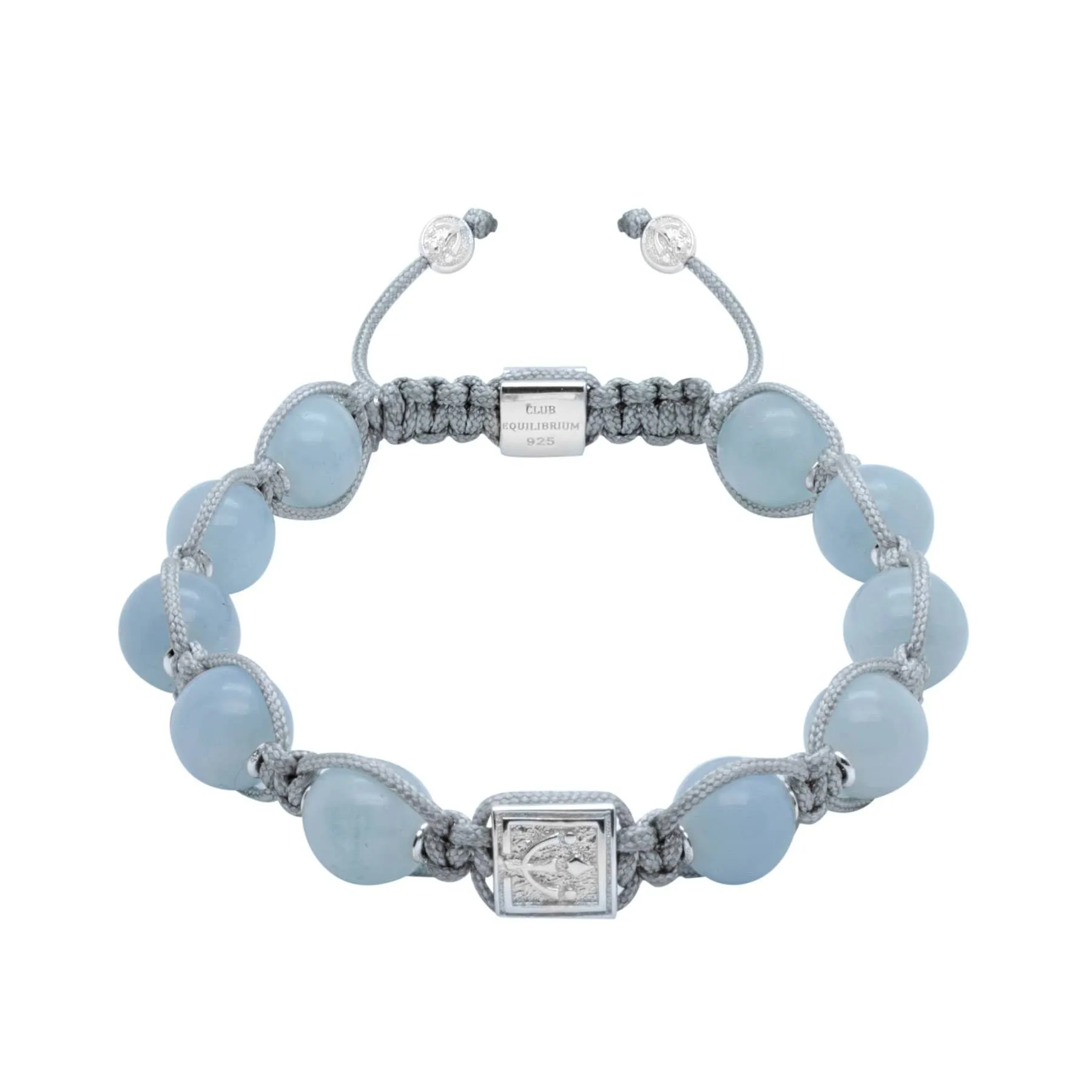 Timeless Aquamarine Bead Bracelet In Silver or Gold | 10MM