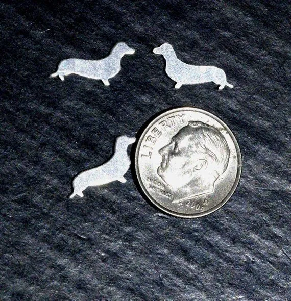 Tiny metal Dog blanks, Doxie Weiner, Dachshund