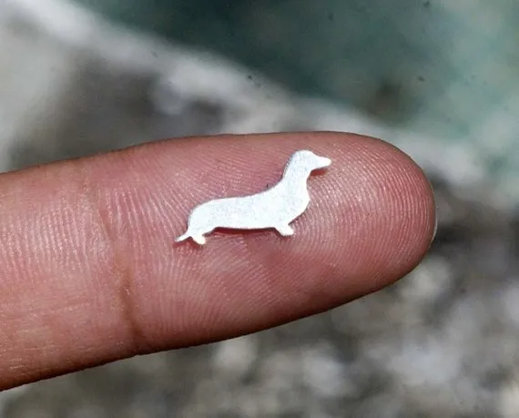Tiny metal Dog blanks, Doxie Weiner, Dachshund