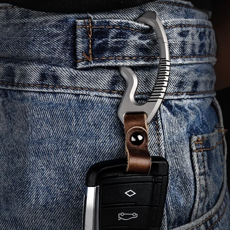 Titanium Alloy Keychain Rings Buckle for Hanging Ornament