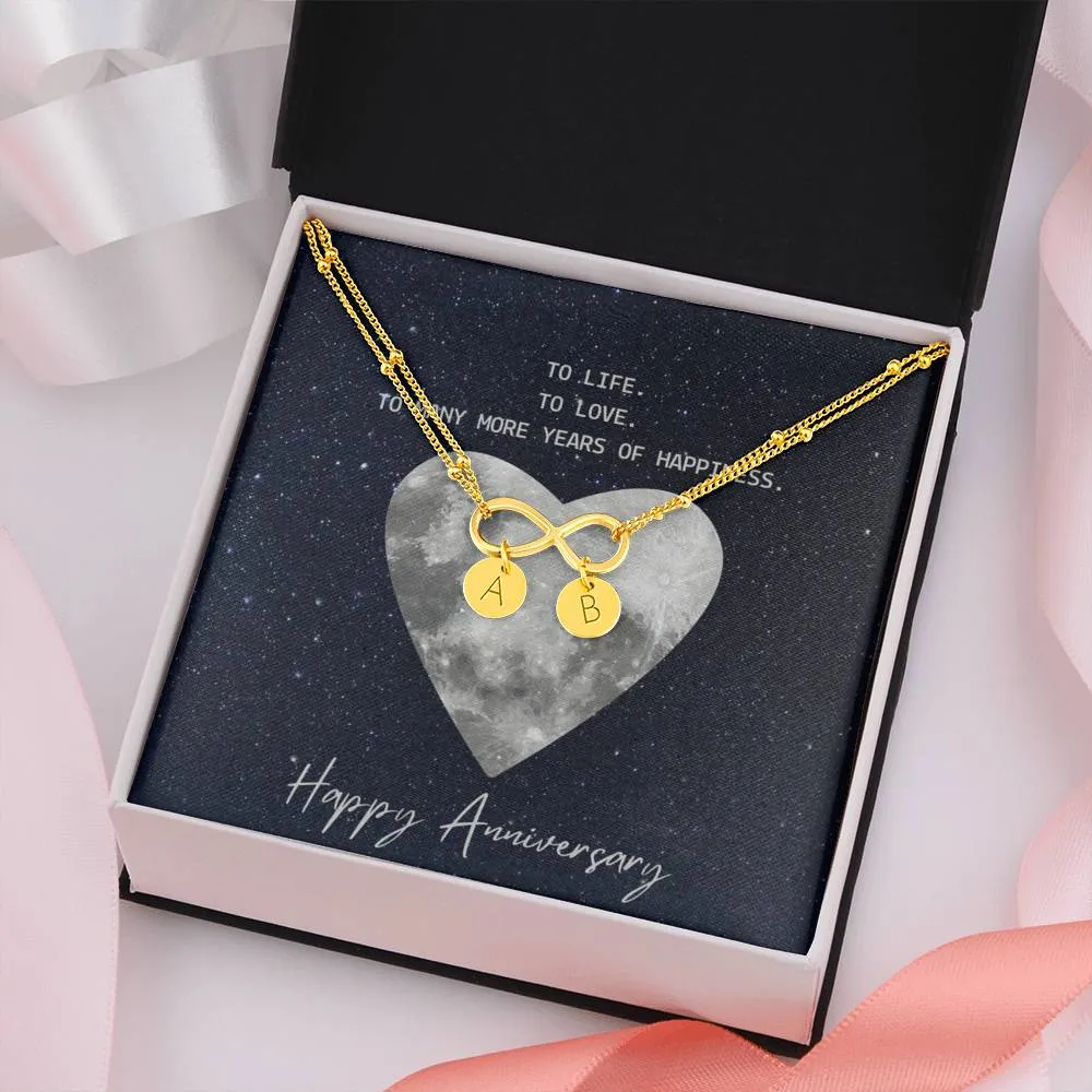 To life, to love, to happiness-Infinity Bracelet for Anniversary Gift