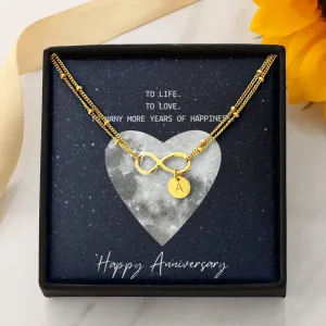 To life, to love, to happiness-Infinity Bracelet for Anniversary Gift