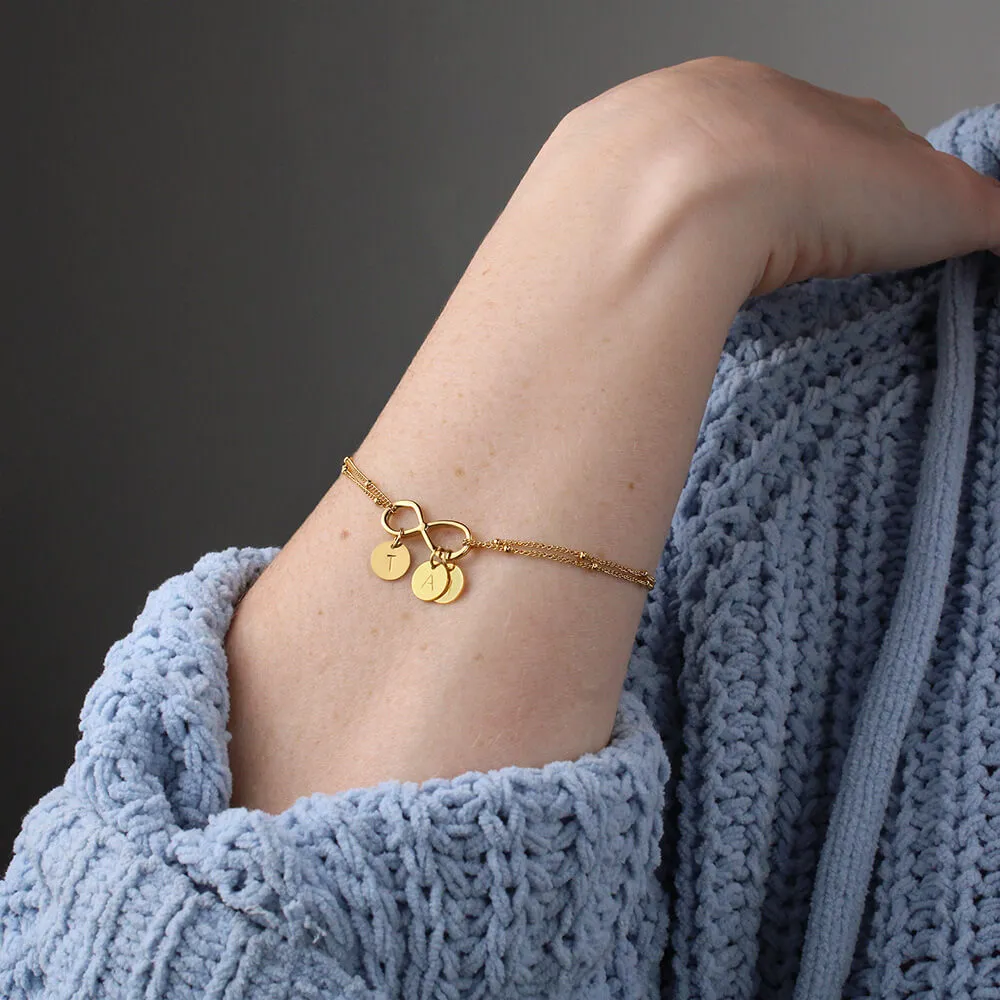 To life, to love, to happiness-Infinity Bracelet for Anniversary Gift