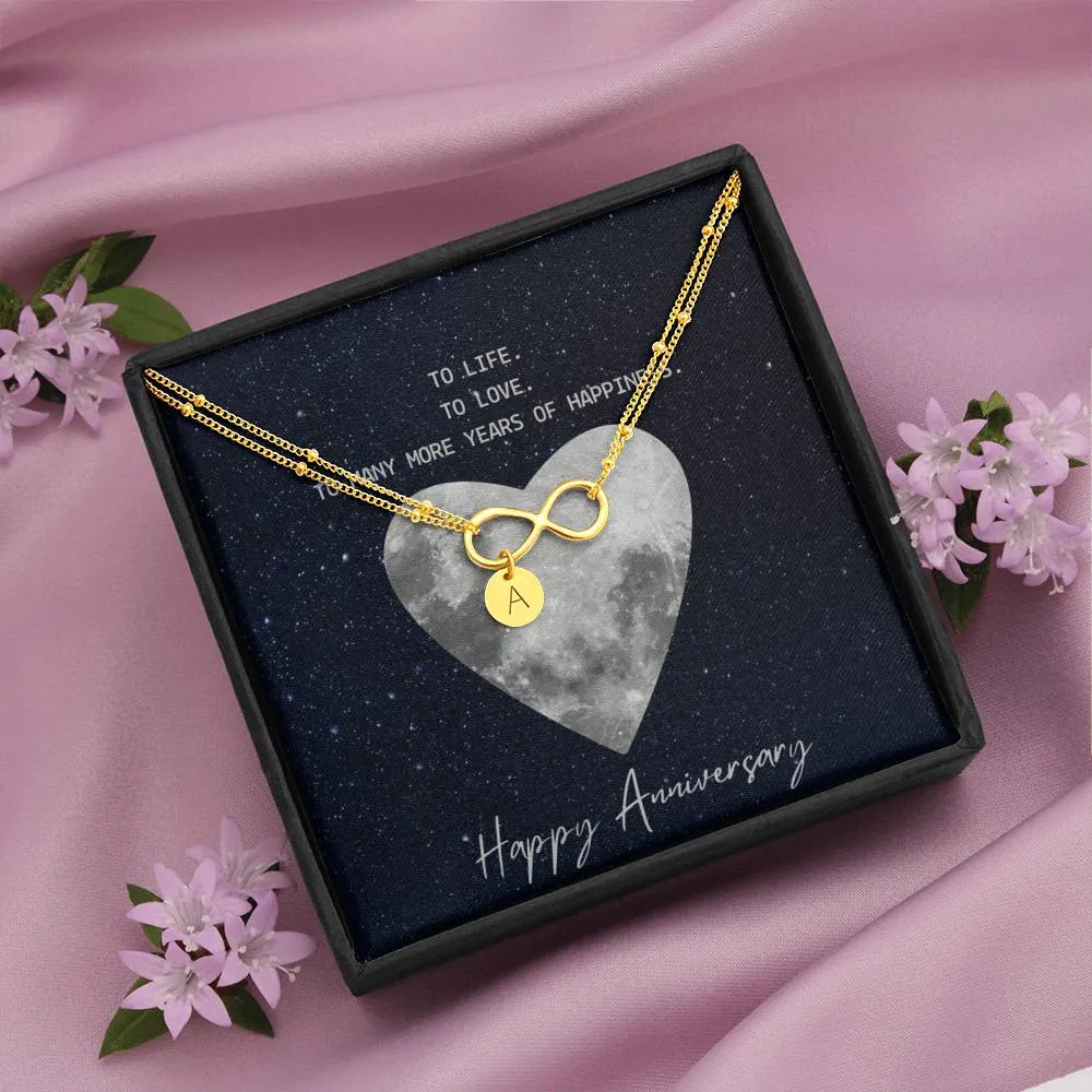 To life, to love, to happiness-Infinity Bracelet for Anniversary Gift