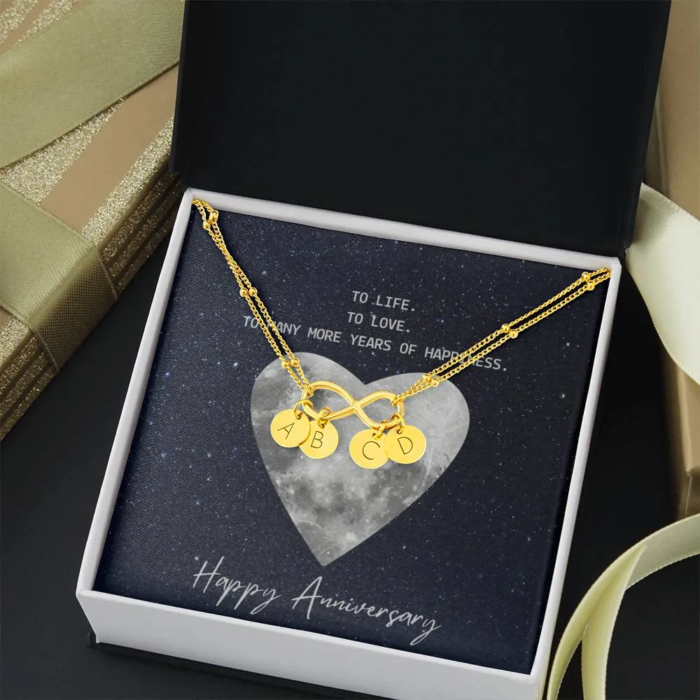 To life, to love, to happiness-Infinity Bracelet for Anniversary Gift