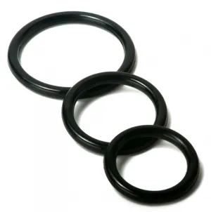 Trinity Silicone C Rings - Black