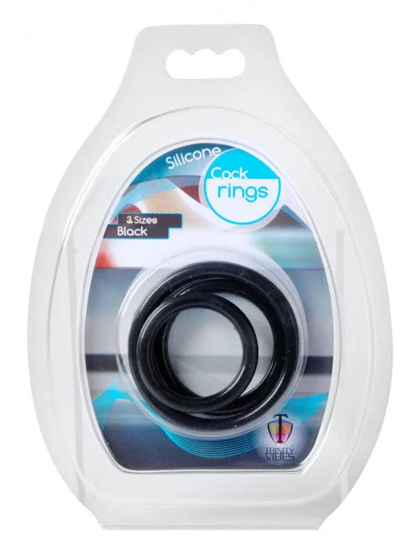Trinity Silicone C Rings - Black
