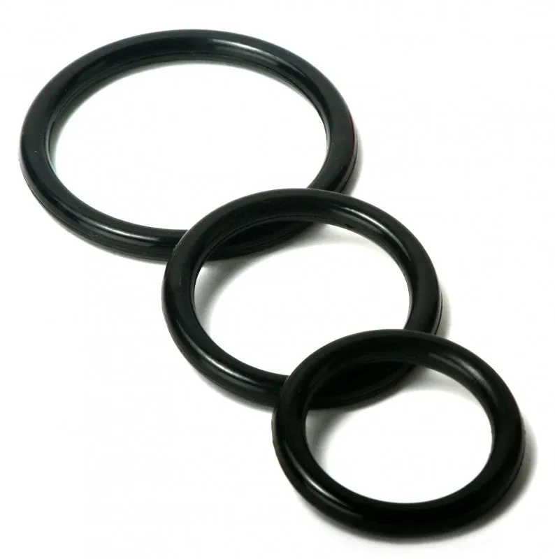 Trinity Silicone C Rings - Black