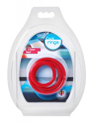 Trinity Silicone C Rings - Red