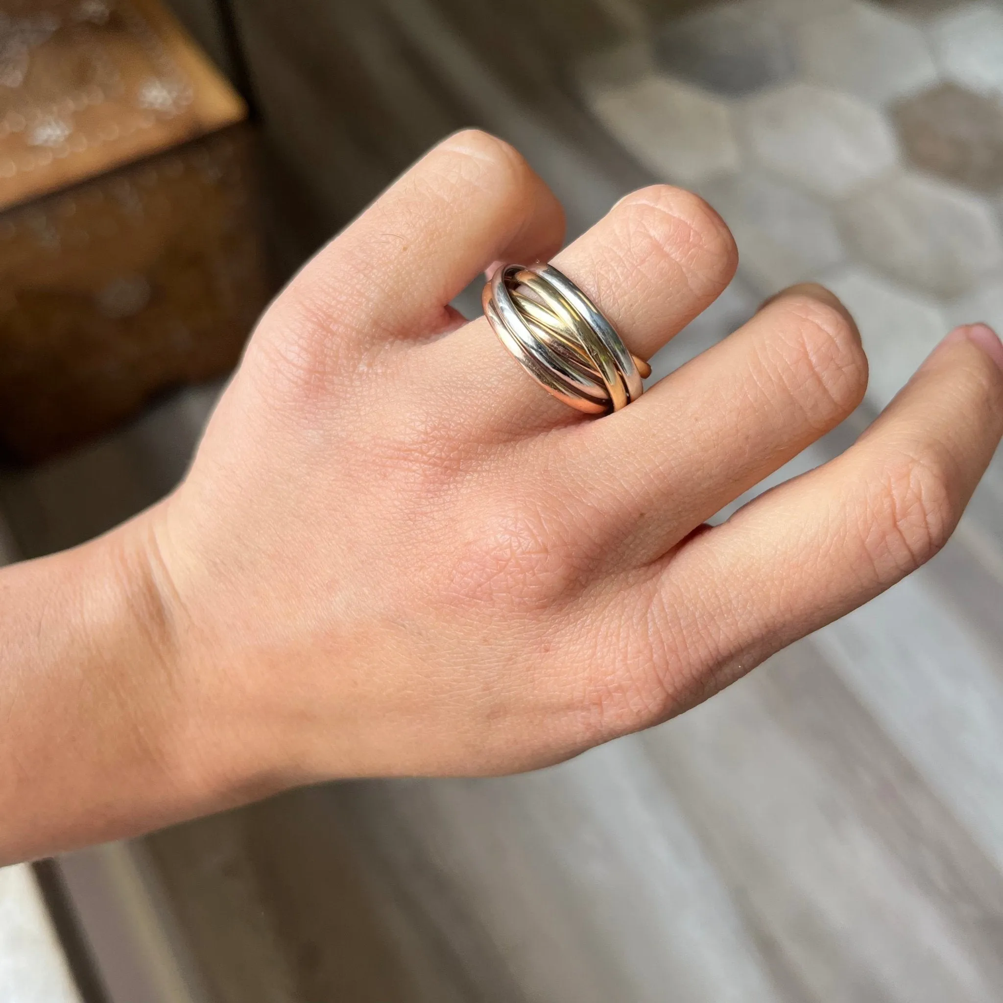 Triple Tone 6 Stack Rolling Ring