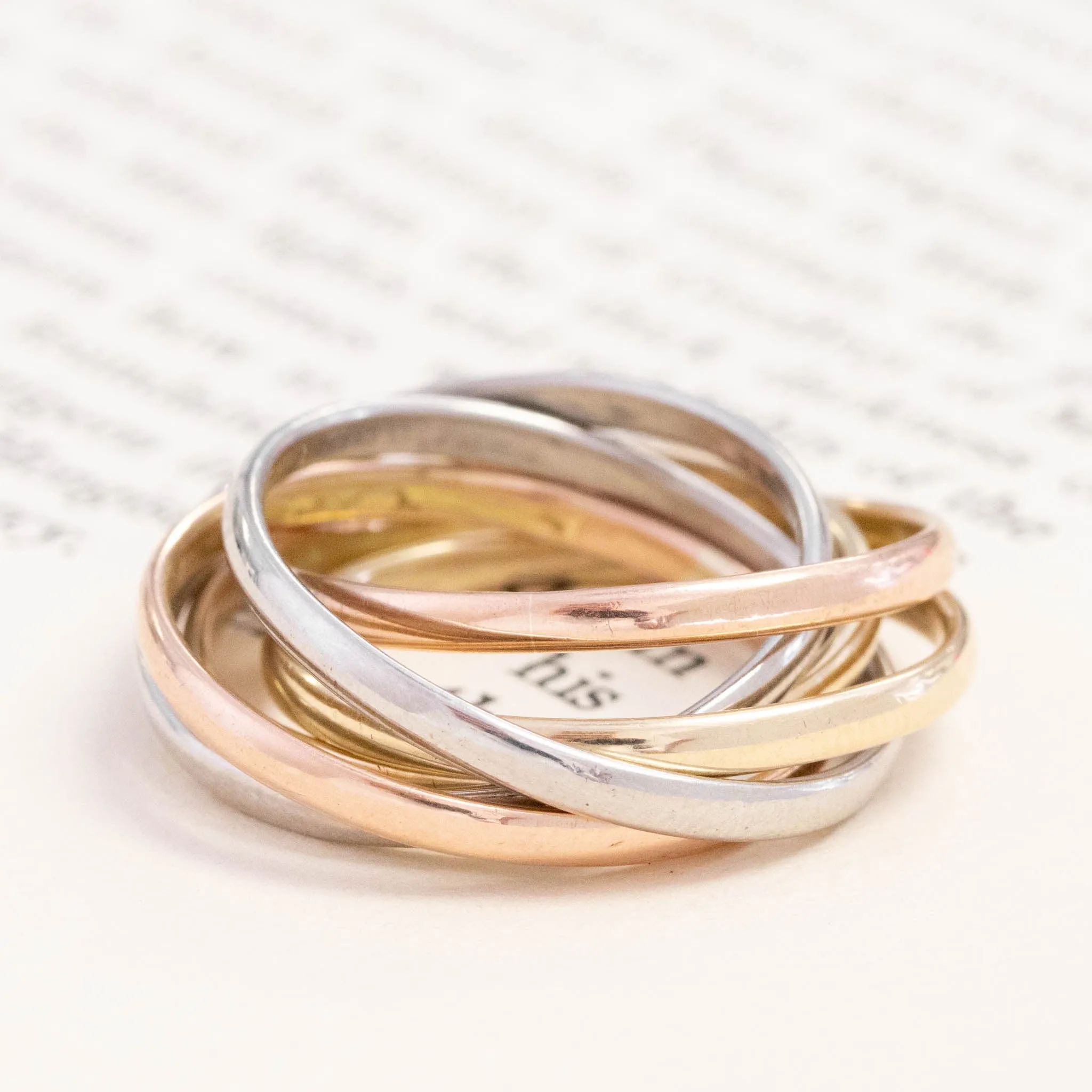 Triple Tone 6 Stack Rolling Ring