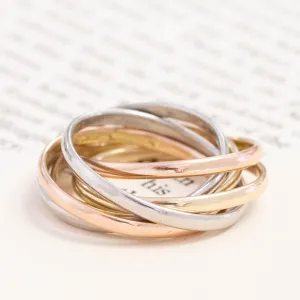 Triple Tone 6 Stack Rolling Ring
