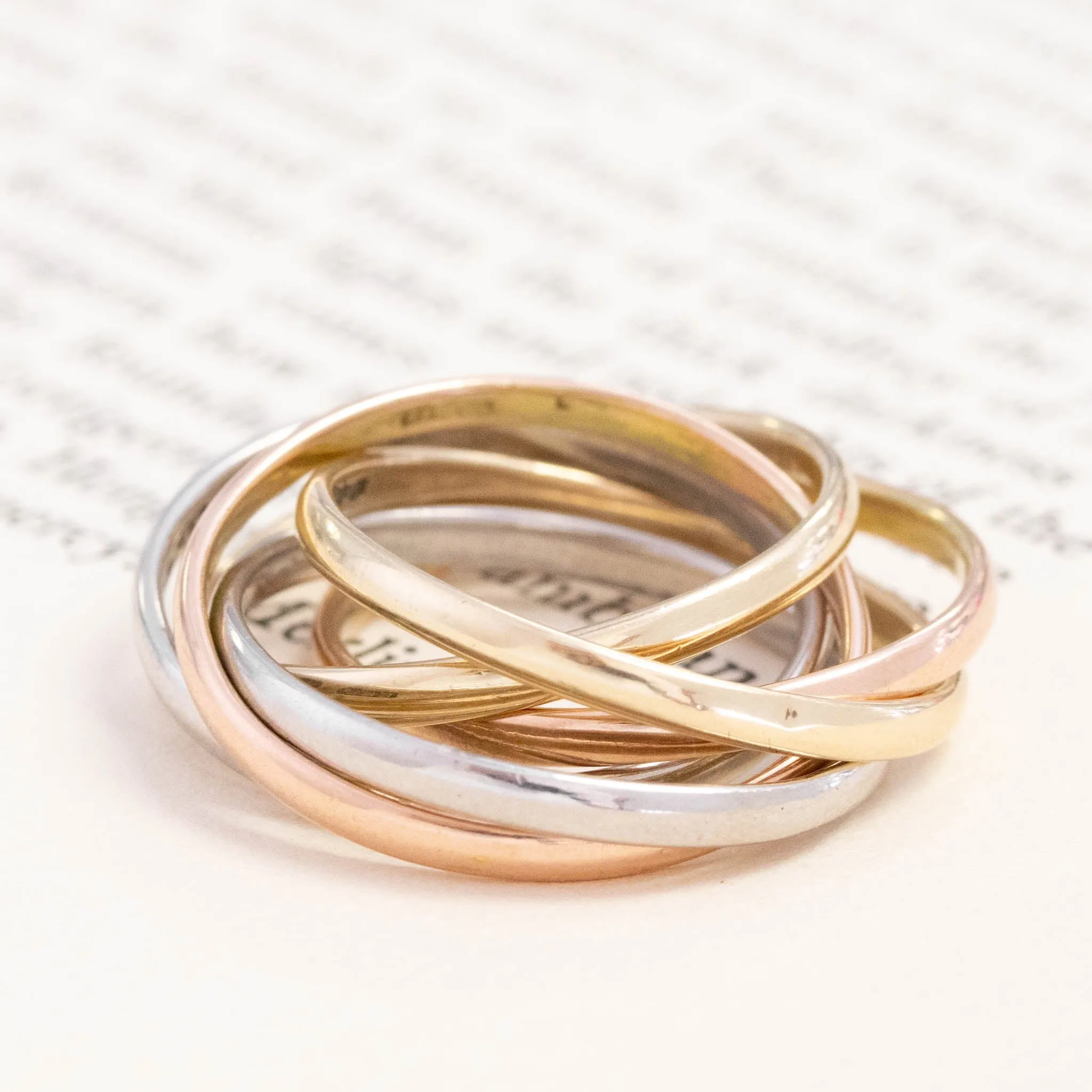 Triple Tone 6 Stack Rolling Ring