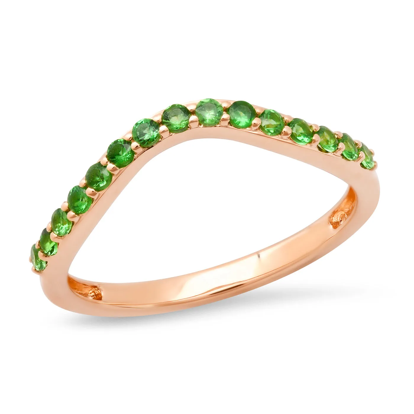 Tsavorite Contour Ring