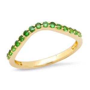 Tsavorite Contour Ring