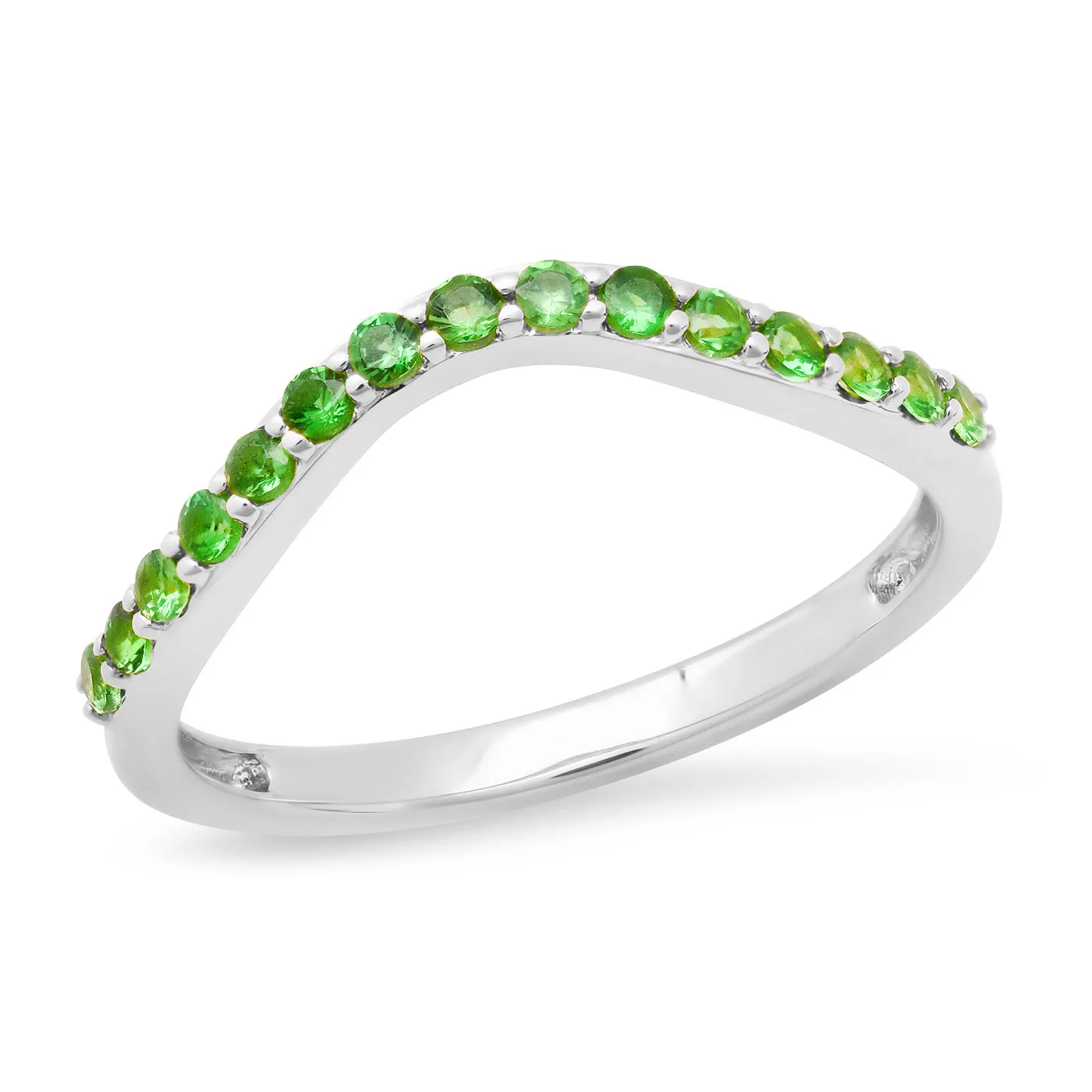 Tsavorite Contour Ring