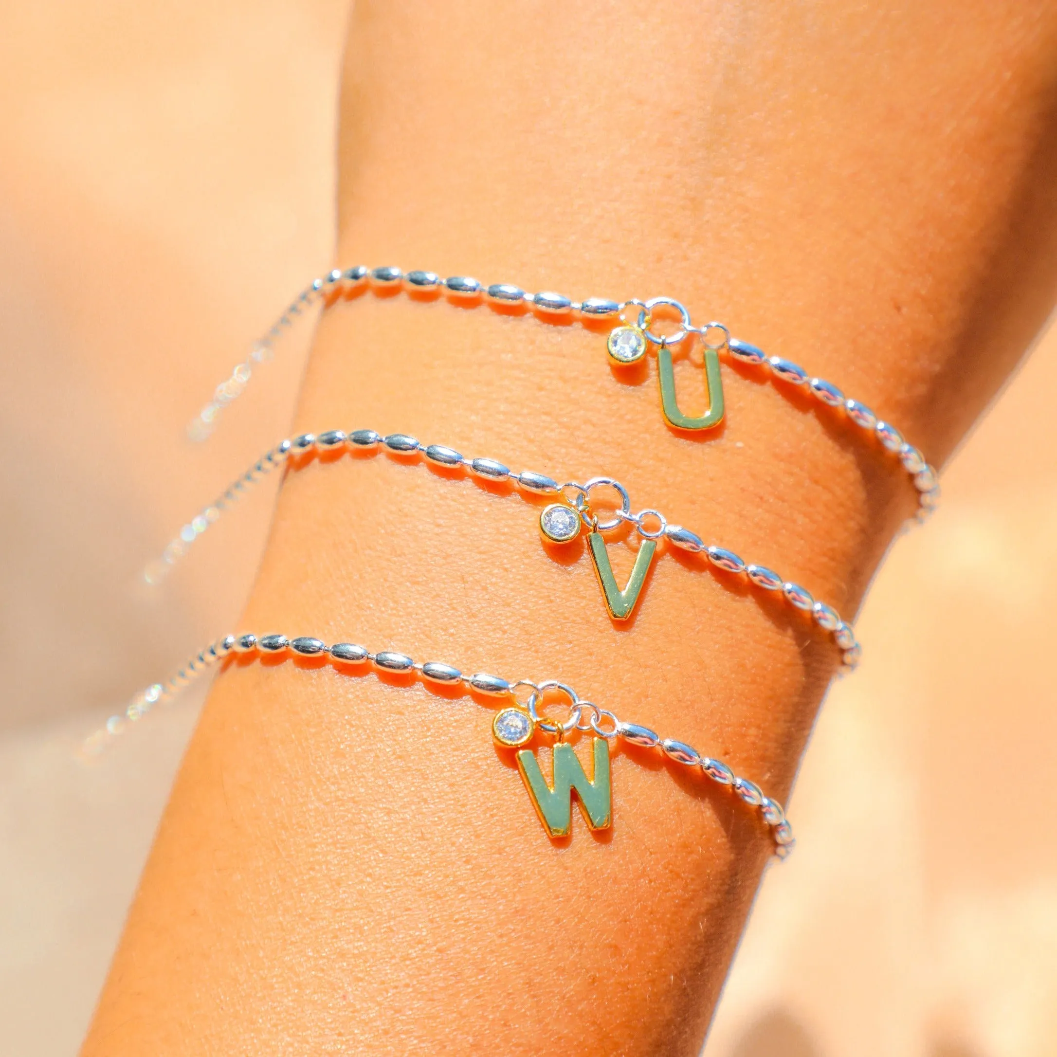 Two-Tone Initial Bracelet