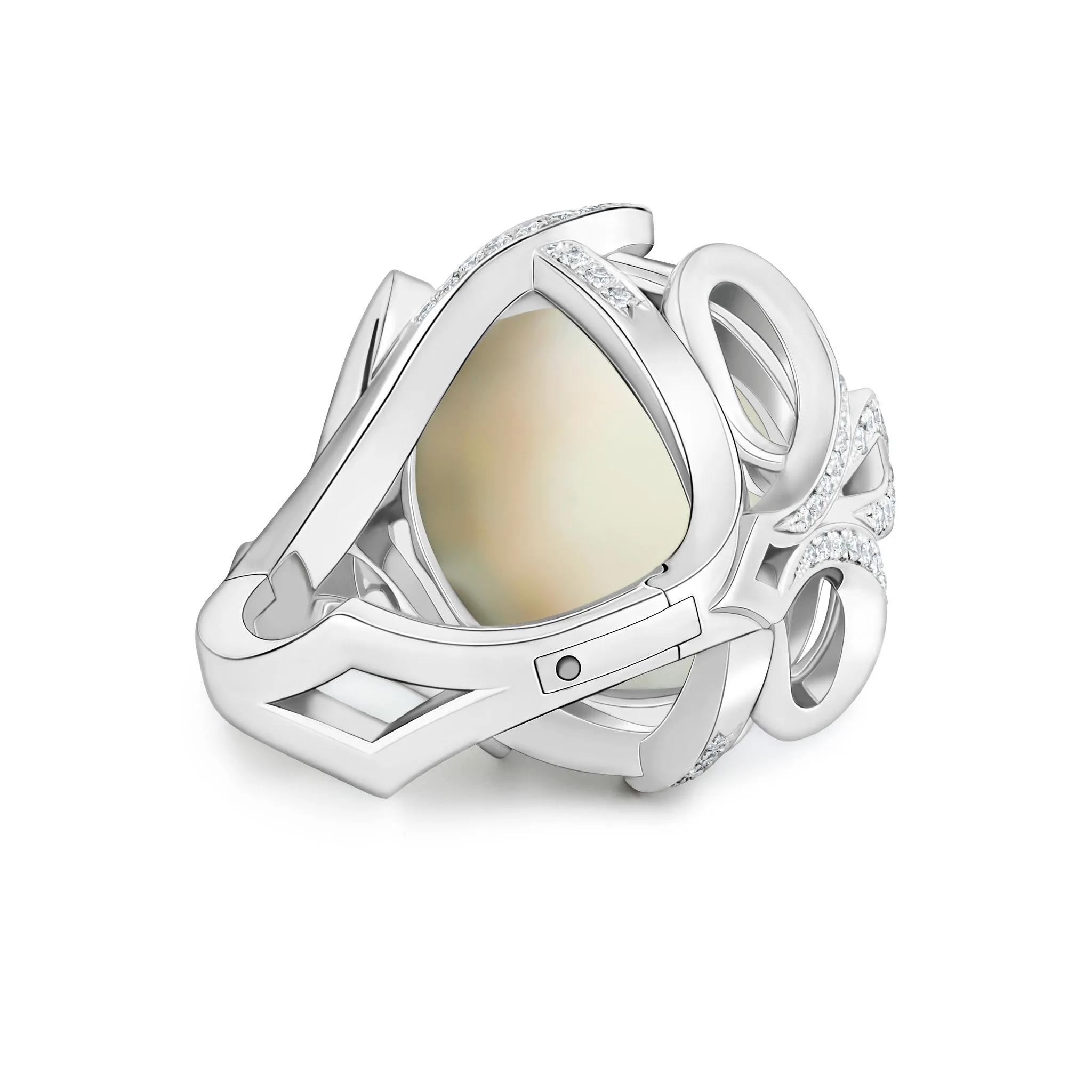 Verdana Prasiolite   Diamond Cocktail Ring