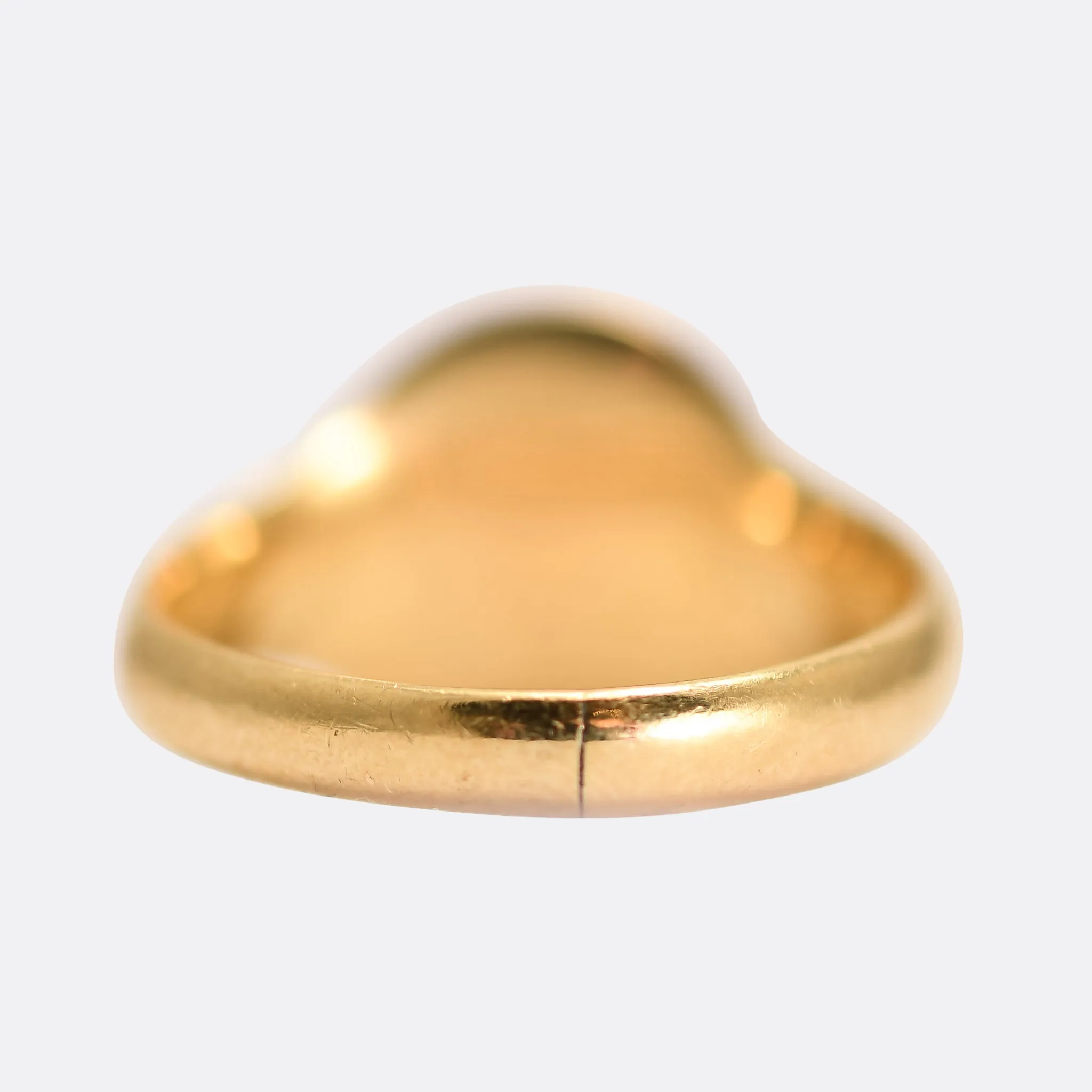 Victorian Gold Enamelled Dog Signet Ring