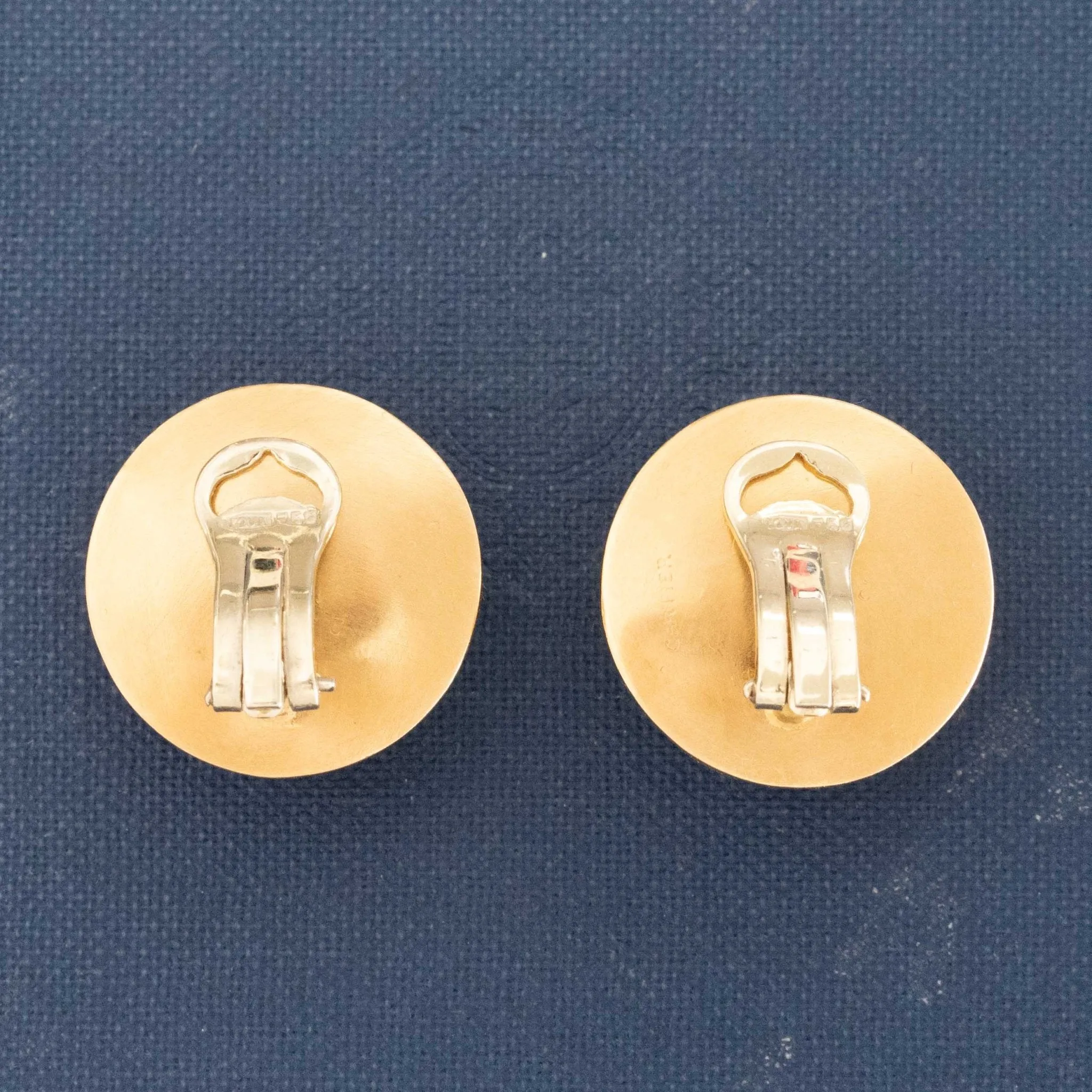 Vintage Button Ear Clips, by Cartier