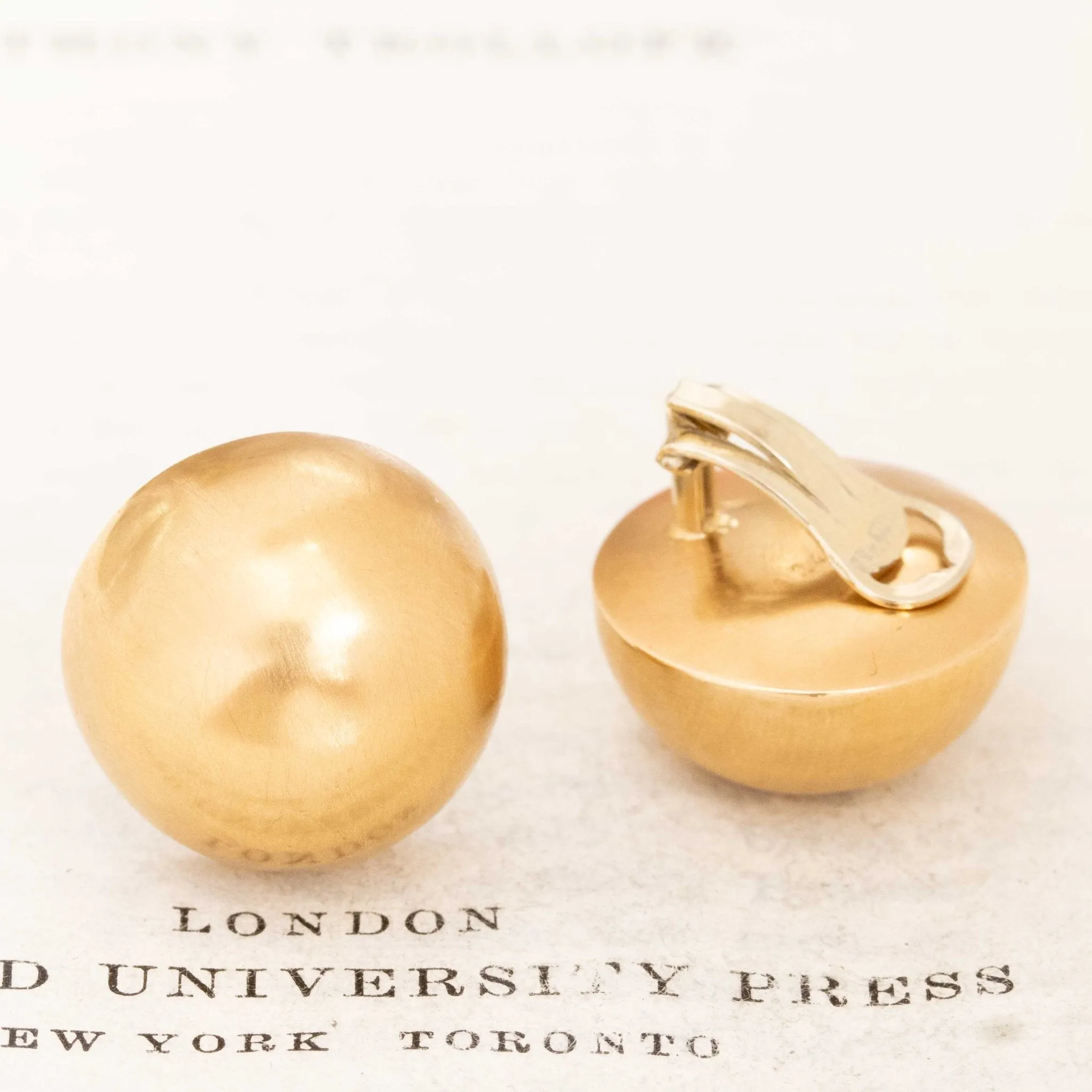 Vintage Button Ear Clips, by Cartier