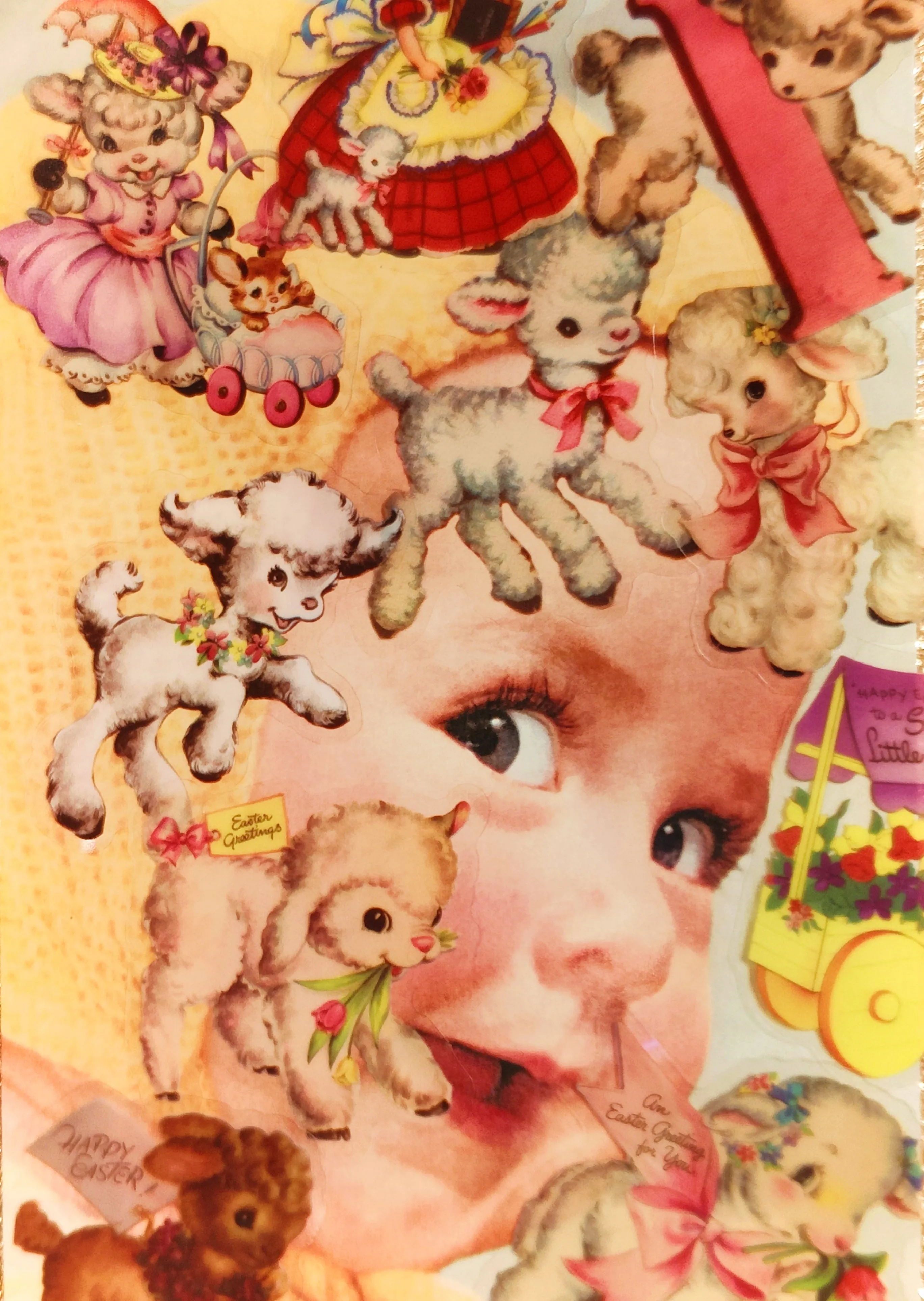 Vintage cuteness stickers