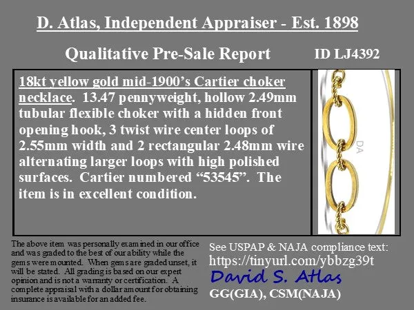 Vintage Infinity Choker/Collar by Cartier