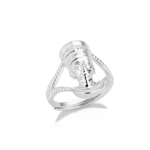 Vintage Nefertiti Goddess Ring Sliver Color Stainless Steel Queen Ring Couple Rings