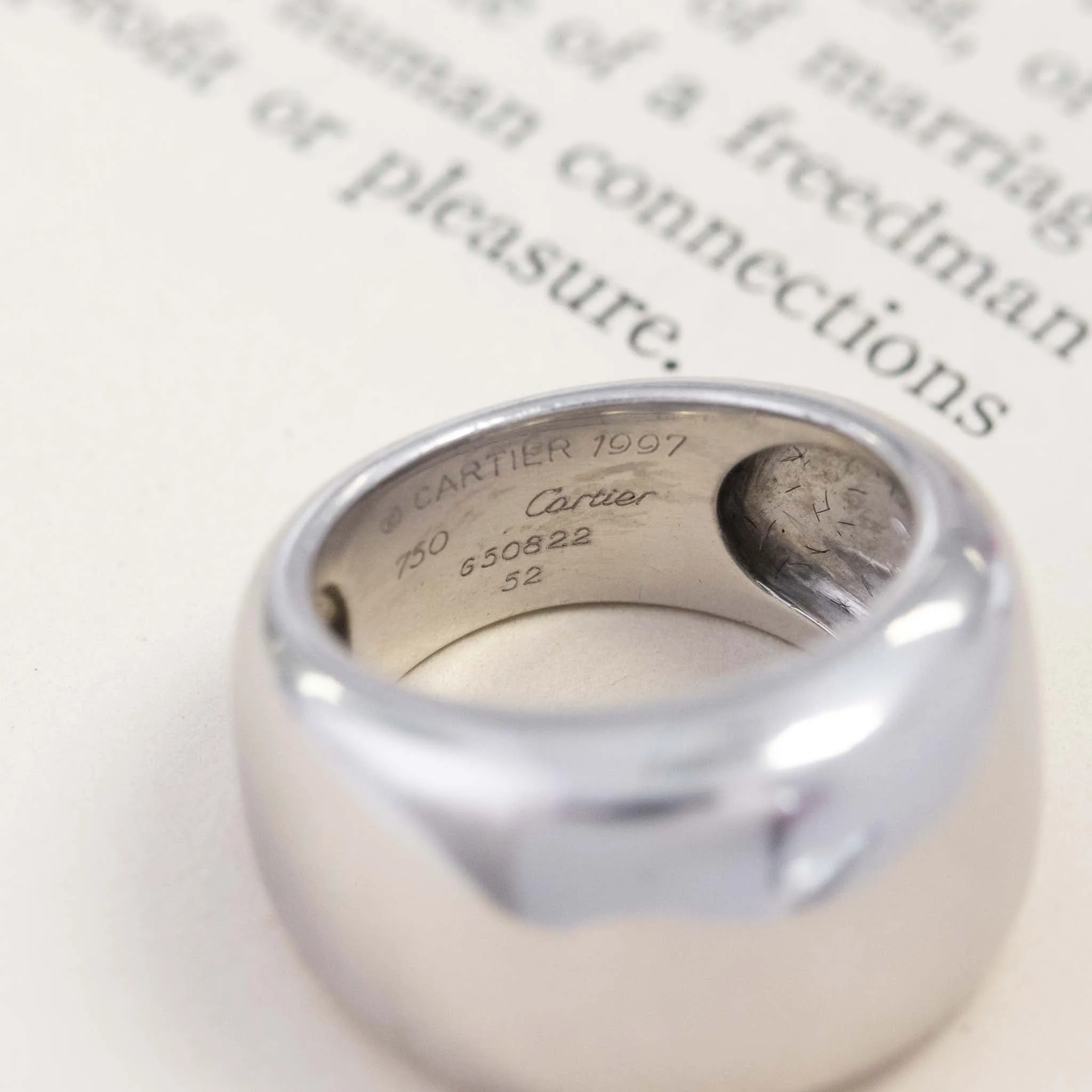 Vintage Nouvelle Vague White Gold Band by Cartier